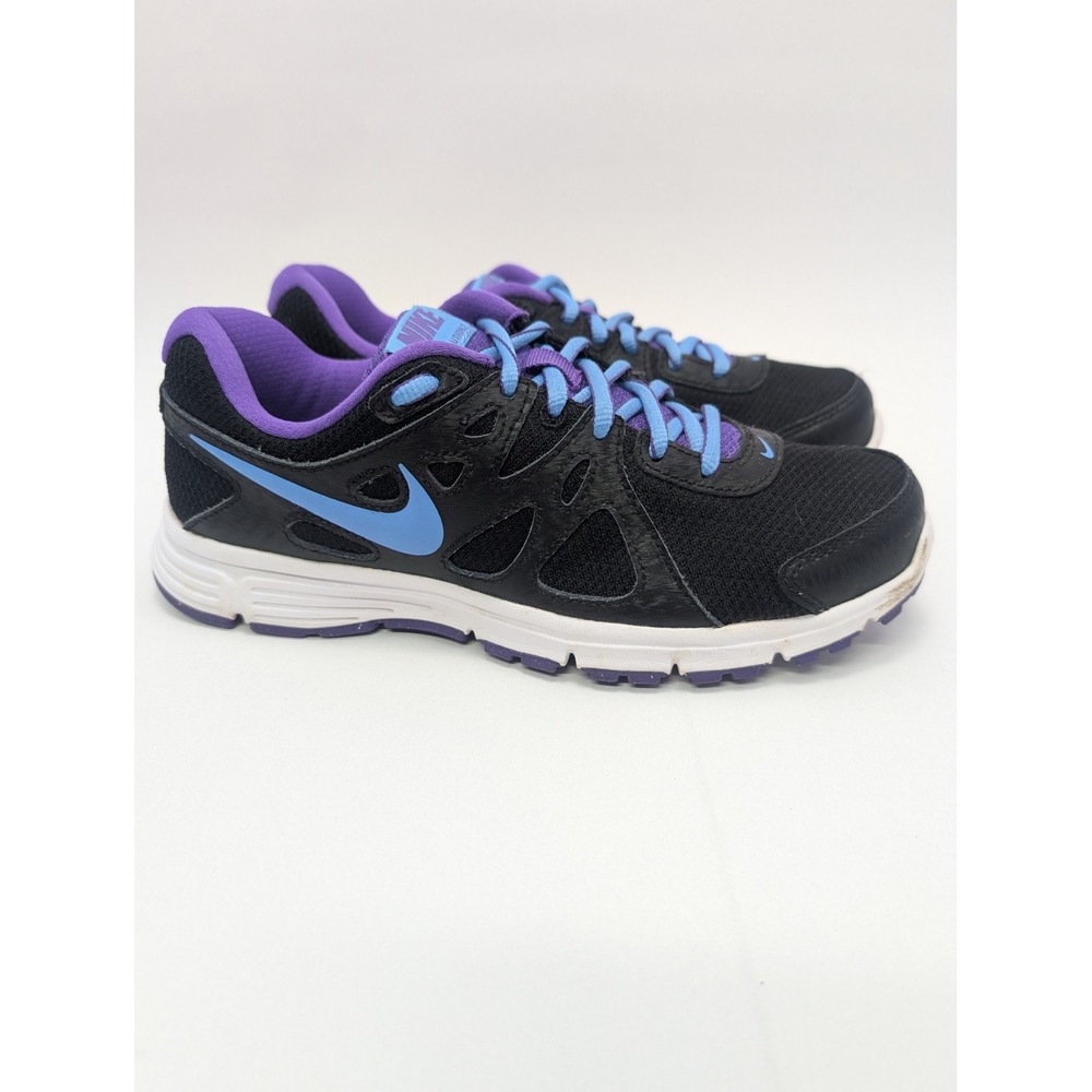 Nike Revolution 2 Womens Running Shoes Black Purple Blue 554900-023 Size 7